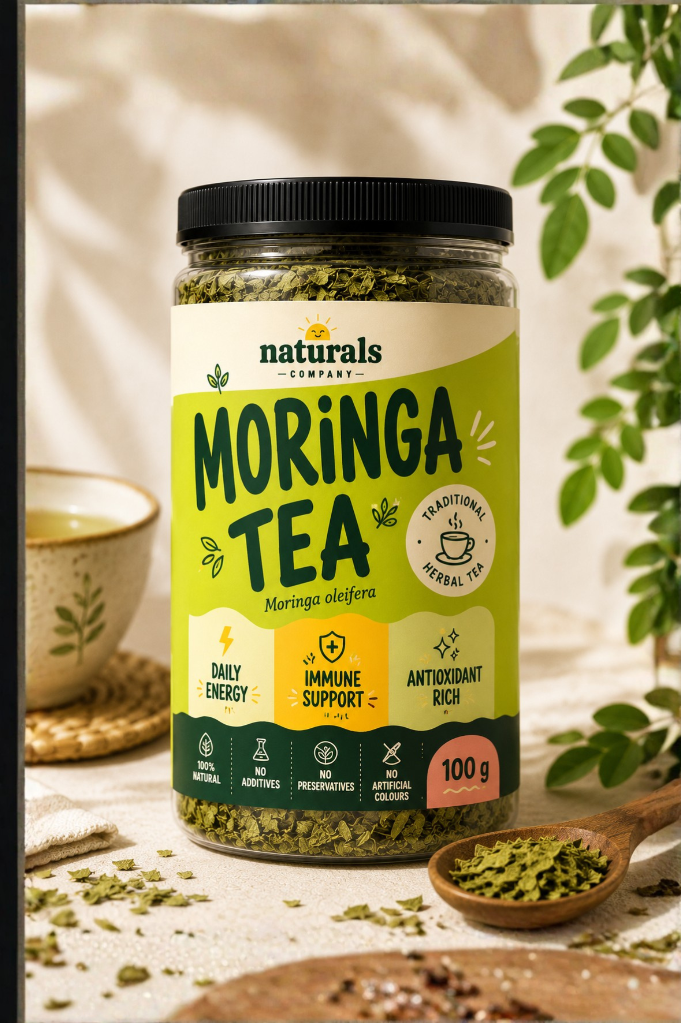 Moringa Herbal Tea – Everyday Wellness | 100g