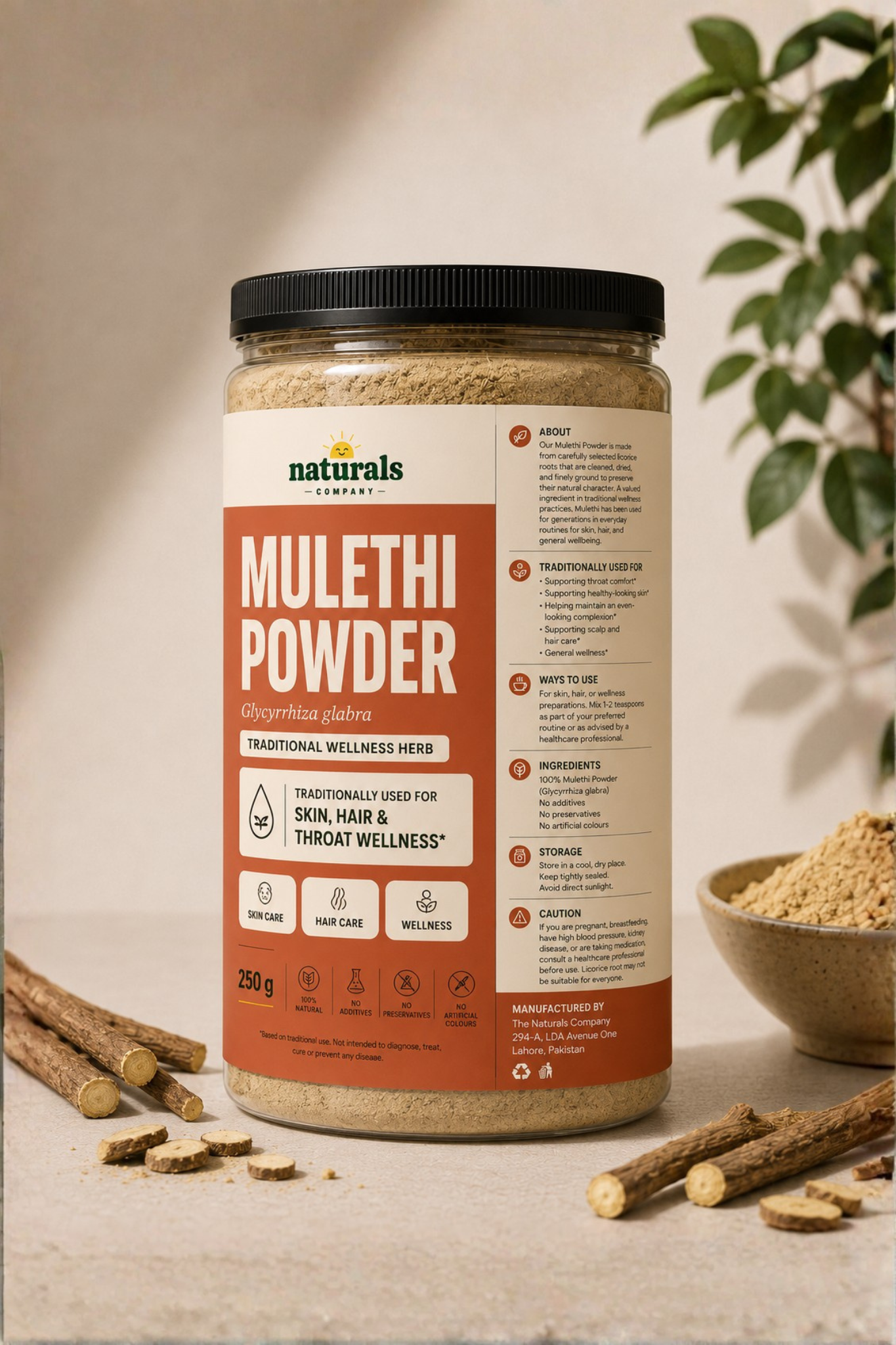 Mulethi Powder Licorice Root Powder (Glycyrrhiza glabra)