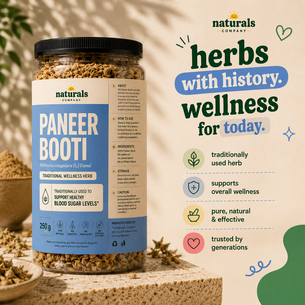 Paneer Booti (Withania coagulans) –  Whole Dried Herb - Weight: 250 g