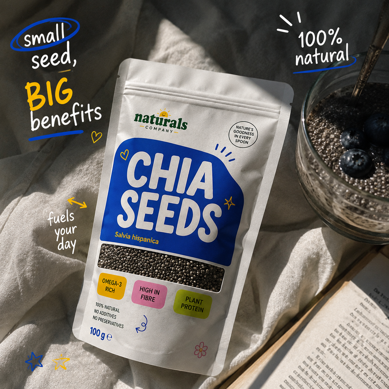 Super Chia Seeds | Omega-3, Fibre & Plant Protein